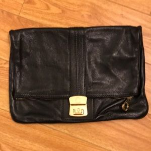 Black leather Marc by Marc Jacobs oversized clutch